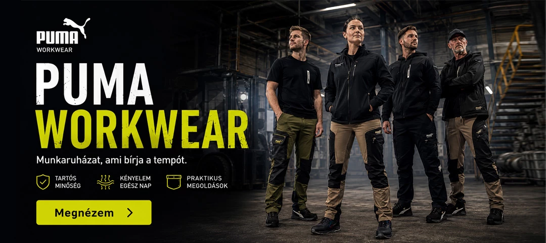 Puma Workwear minőségi, kényelmes munkaruházat - munkavédelmi nadrágog, pólók, pulóverek, kabátok