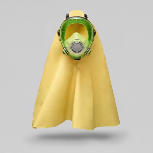 BLS 5700 dupla szűrős teljes álarc bajonett csatlakozóval saválló védőkámzsával, CLASS 2