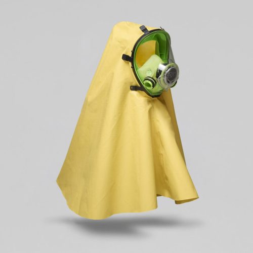 BLS 5700 dupla szűrős teljes álarc bajonett csatlakozóval saválló védőkámzsával, CLASS 2