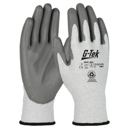 G-TEK 3RX újrahasznosított poliészter, PU tenyérmártott munkavédelmi kesztyű