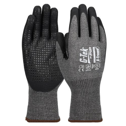 G-TEK X-Treme kötött, nitril tenyérmártott, pontozott munkavédelmi kesztyű