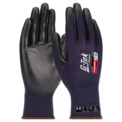 G-TEK PosiGrip MAX 18G kötött, HPPE/nylon/spandex, PosiGripMax tenyérmártott munkavédelmi kesztyű