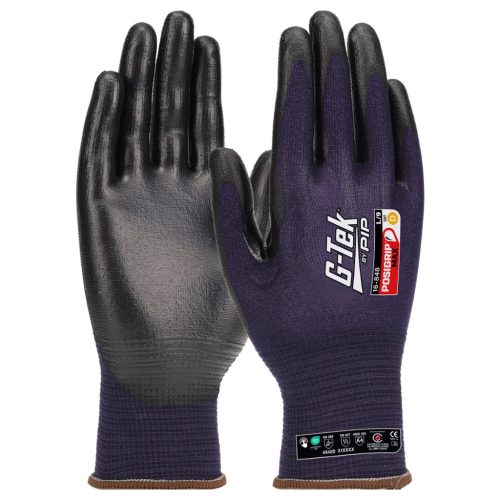 G-TEK PosiGrip MAX 18G kötött, HPPE/nylon/spandex, PosiGripMax tenyérmártott munkavédelmi kesztyű