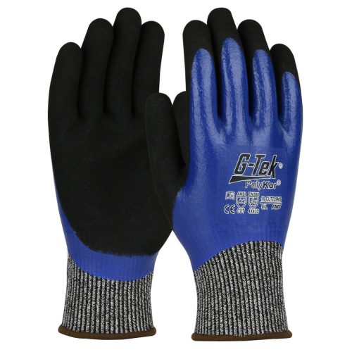 G-TEK PolyKor kötött, nitril tenyérmártott munkavédelmi kesztyű