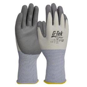 G-TEK PolyKor HPPE/spandex kötött, PU tenyérmártott munkavédelmi kesztyű