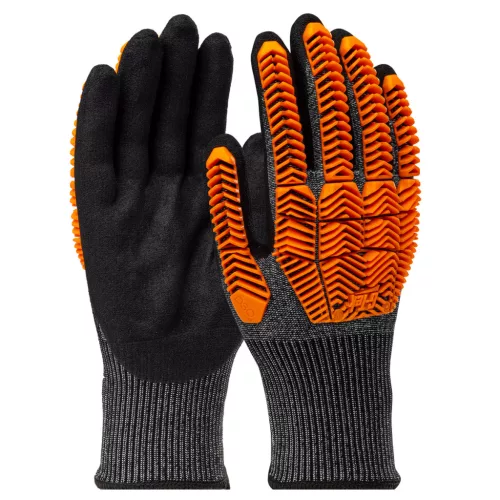 G-TEK PolyKor D30® kötött, nitril tenyérmártott, beütődés elleni munkavédelmi kesztyű