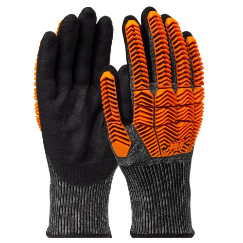 G-TEK PolyKor D30® kötött, nitril tenyérmártott, beütődés elleni munkavédelmi kesztyű