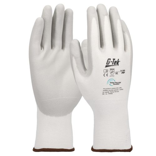 G-TEK 3RX spandex/újrahasznosított poliészter, nitril tenyérmártott munkavédelmi kesztyű