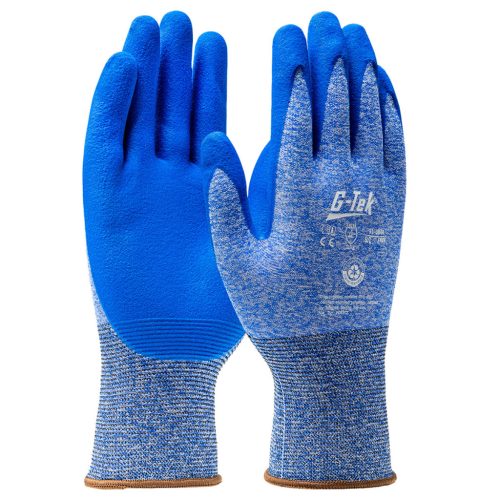 G-TEK 3RX újrahasznosított poliészter/nylon/spandex, nitril tenyérmártott munkavédelmi kesztyű