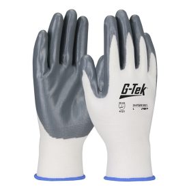 G-TEK poliészter kötött, nitril tenyérmártott munkavédelmi kesztyű