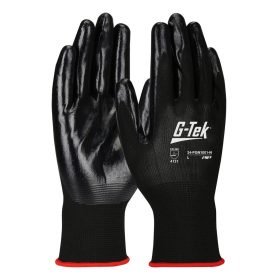 G-TEK poliészter kötött, nitril tenyérmártott munkavédelmi kesztyű