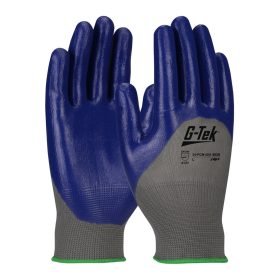 G-TEK poliészter kötött, nitril tenyérmártott munkavédelmi kesztyű