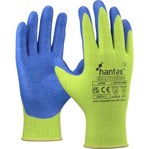 HANTEX Hi-Vis latexmártott téli kesztyű