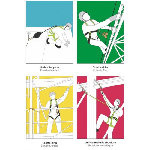 Kratos 1,8 m hosszú villás energiaelnyelő kötél csatlakozókkal