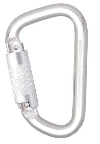 Kratos alumínium karabiner, negyedfordulatos zárral, 21mm nyitótávolsággal