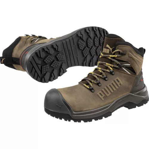 Puma Iron HD Brown Mid S3S FO LG SR munkavédelmi bakancs