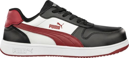 Puma Frontcourt BLK/WHT/RED Low S3L ESD FO HRO SR munkavédelmi cipő