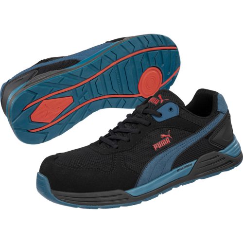 Puma Frontside BLK/Blue Low S1P ESD HRO SRC munkavédelmi cipő