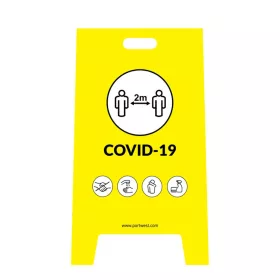 CV92 - Covid biztonsági előírásokra figyelmeztető tábla