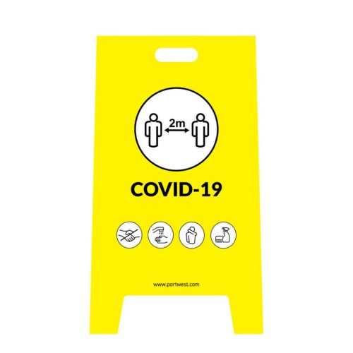CV92 -  Covid biztonsági előírásokra figyelmeztető tábla