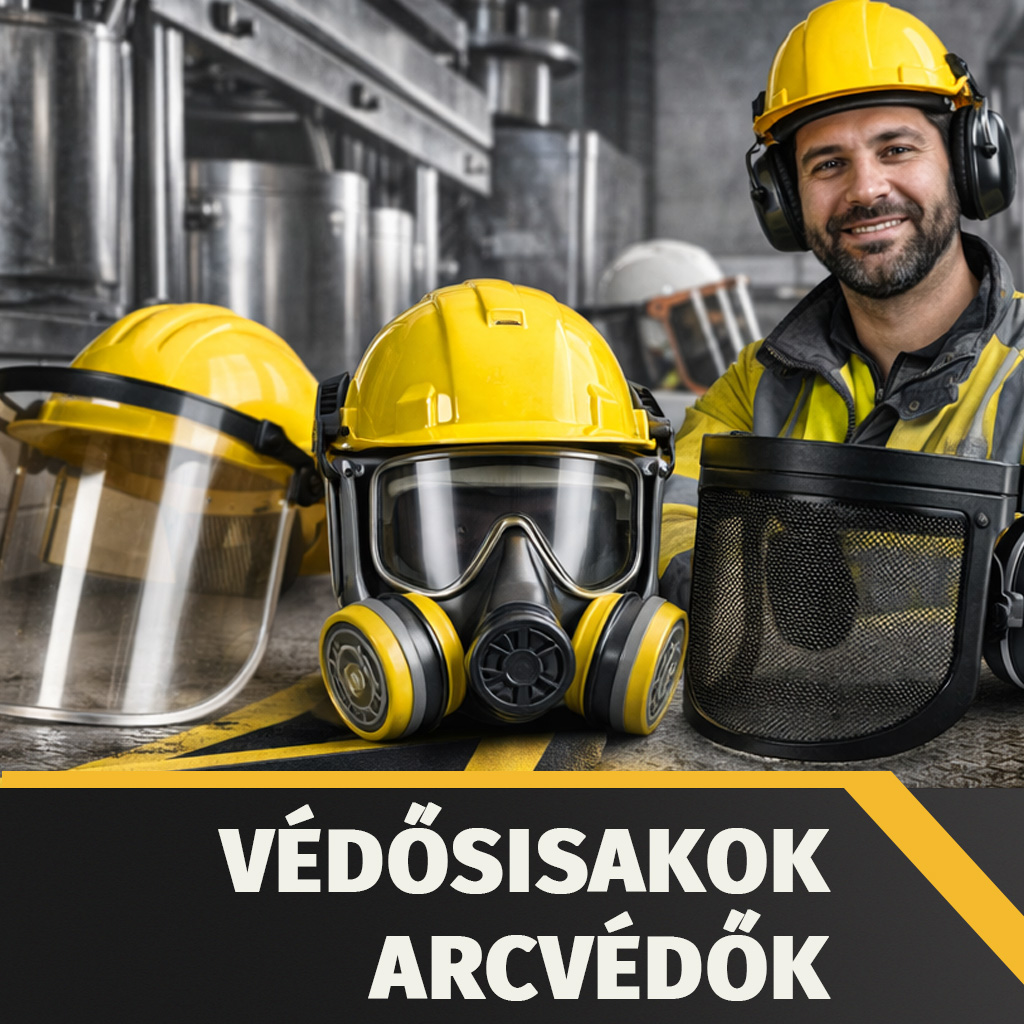 Védősisakok, arcvédők